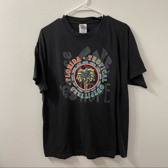 Delta Other - Florida tropical tourist t shirt black large black shirt Florida shirt